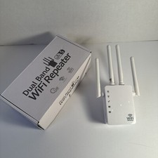 2.4G/5G Dual Band WiFi Repeater Signal Booster WiFi5, 1200mbps, 12880sqft AC1200