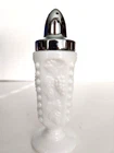 1 Vintage Westmoreland Milk Glass Salt or Pepper Shaker Beaded Grapes