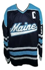 Custom Maine Retro Kariya Hockey Jersey Youth/Mens Stitched Navy Blue S-6XL