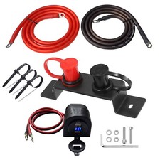 Remote Battery Terminal Relocation Kit Battery Jump Post Voltmeter
