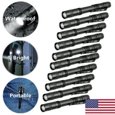 1510pcs LED Flashlight Clip Mini Pen Light Lamp Penlight Pocket Portable Torch