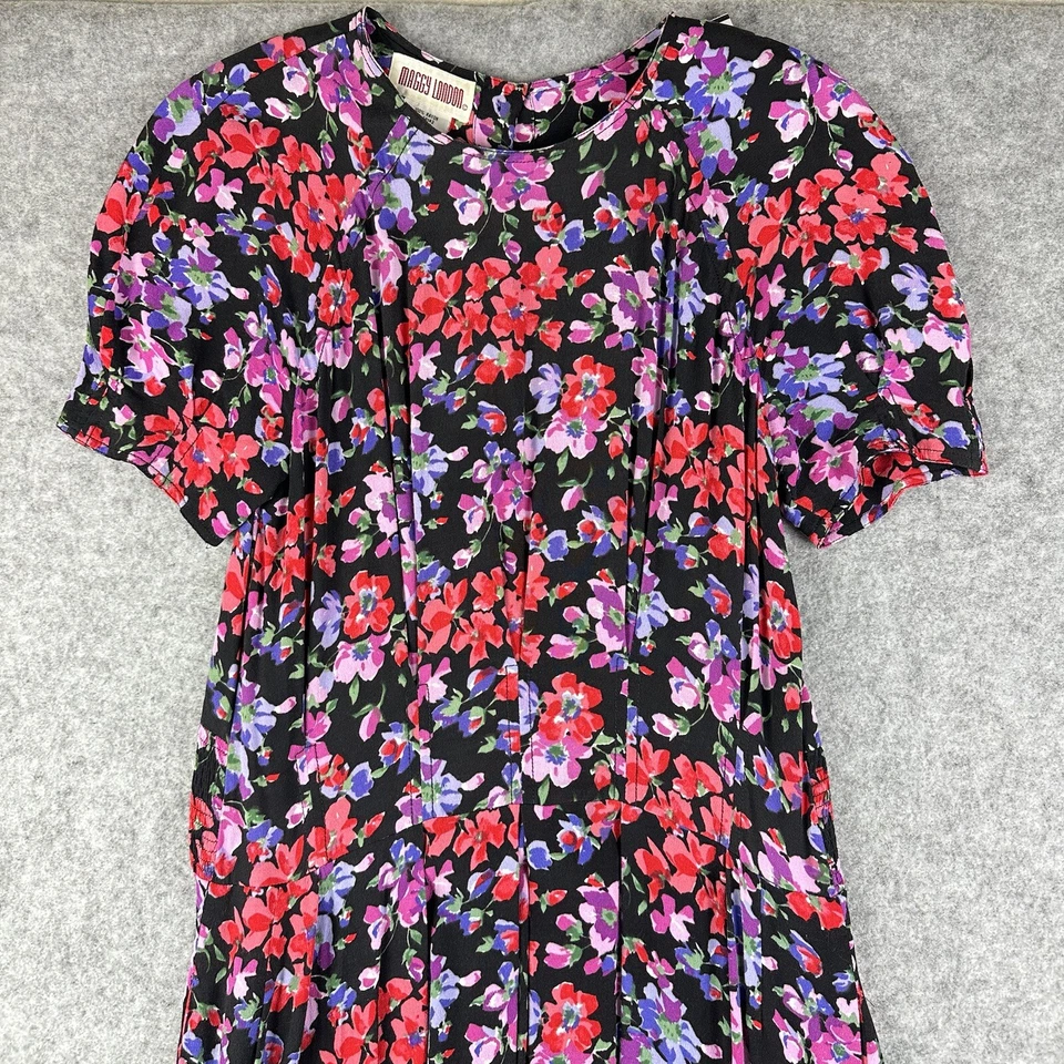 Maxi Vestido De Colección Maggy London Para Mujer 6 Floral Pradera Romántico Y2K Bolsillos Caprichosos Foto 2 de 4