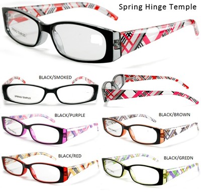 GEORGIO CAPONI STRIPE TEMPLE UNISEX READER with SPRING HINGE (KSTR)