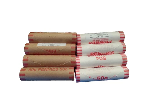 8 Rolls of  P/D  Lincoln Cent 2013 2014 2015 2016 Penny OBW* Free Shipping