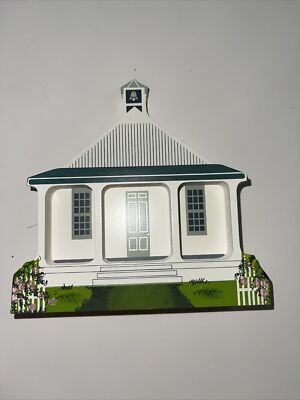 Vintage Sheila's Collectibles Amish Roadside School Wooden Figurine AMS02