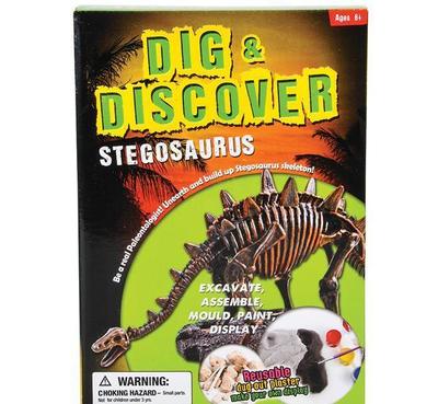 12 in STEGOSAURUS Excavation kit fossil dig paint DINOSAUR bones display DPSTE