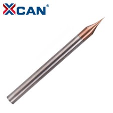 2 Flute 0.1mm - 0.5mm Solid Carbide Ball Nose Micro End Mill TiCN Coated -XCAN
