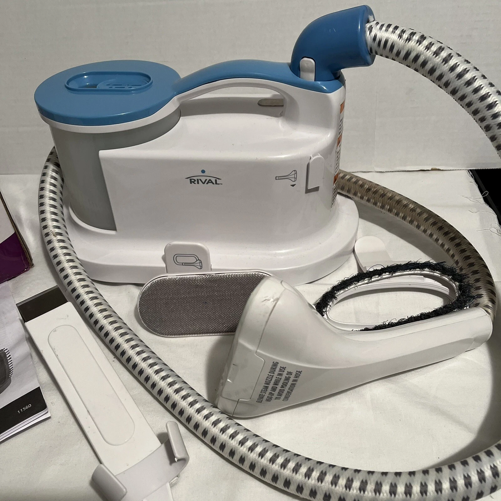 Rival 11560 Compact Garment Fabric Steamer with attachments and original box