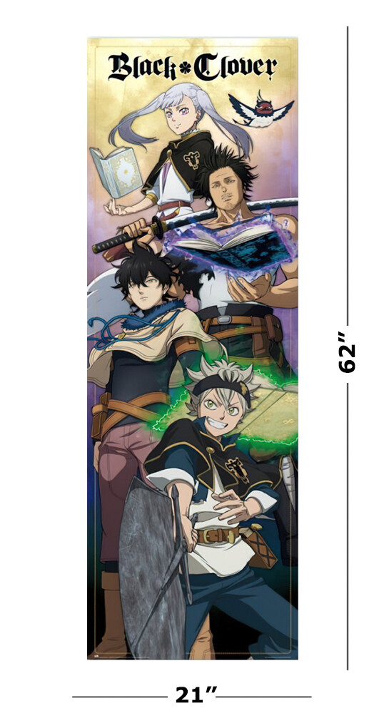 Black Clover - Manga / Anime TV Show Door Poster (Characters
