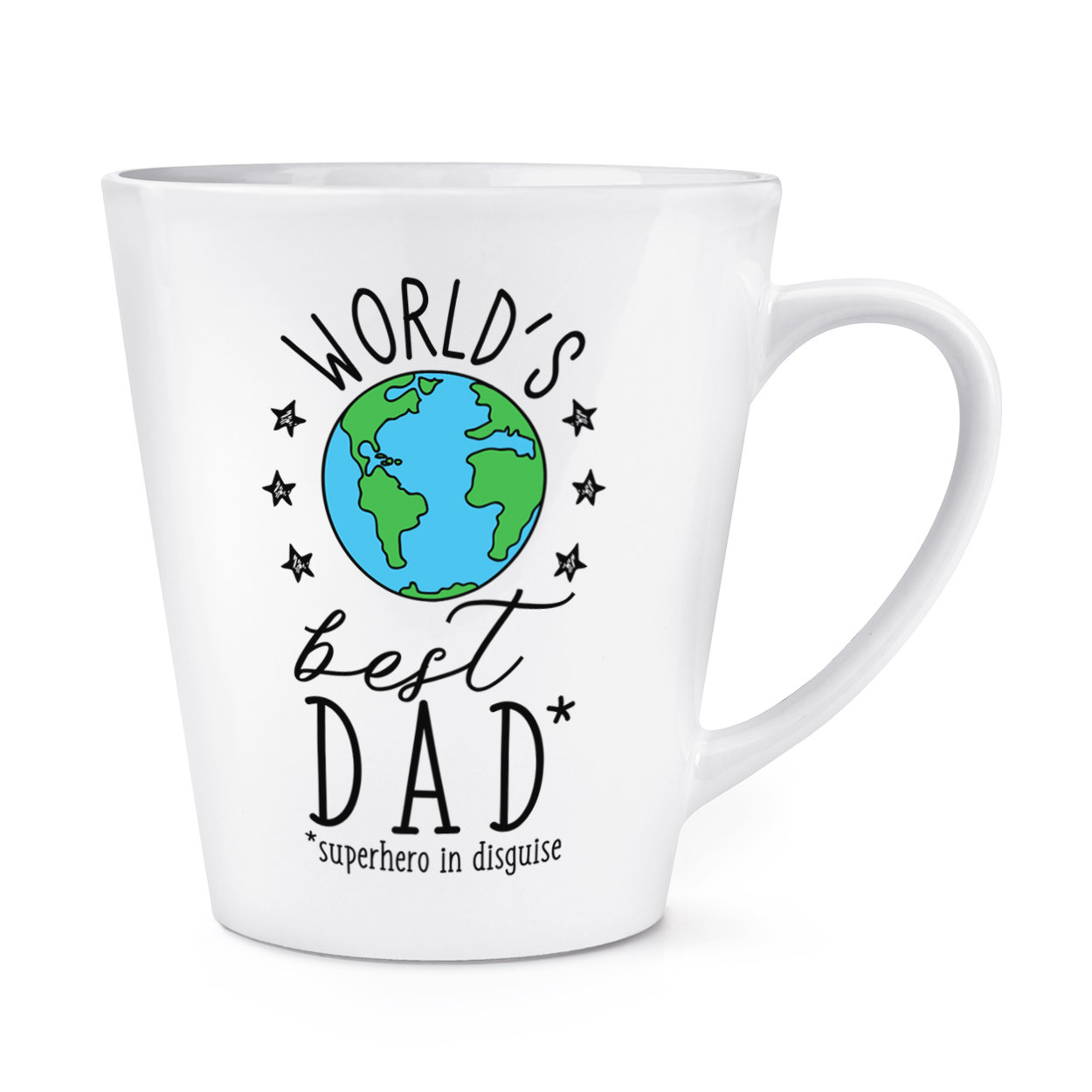 World's Best Dad 12oz Latte Mug Cup - Fathers Day Funny Gift Present