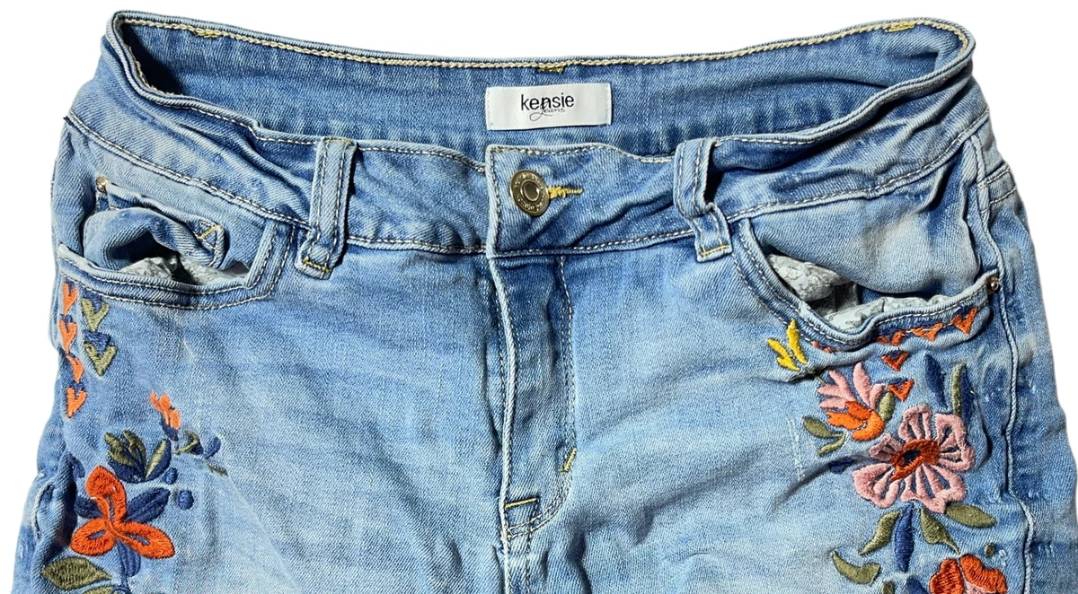 Kensie embroidered best sale jeans
