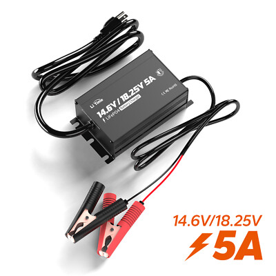 #ad #ad LiTime 12V 14.6V amp; 16V 18.25V 5A Waterproof Lithium Battery Charger For Marine $69.99