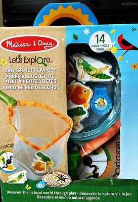 NEW/UNOPENED-Melissa & Doug LET'S EXPLORE NATURE 14-piece Critter Net  Play Set