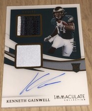 KENNETH GAINWELL 2021 PANINI IMMACULATE 2 Window RPA AUTO JERSEY PATCH RC /99 SP