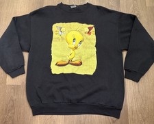 Vintage 1998 XL Warner Bros Studio Tweety Bird Sweater Sweatshirt Looney Tunes