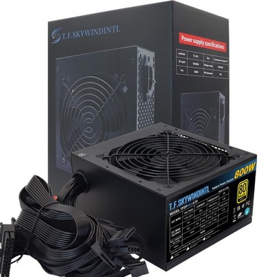 New TFDP 800W Non Modular ATX Power Supply 80 PLUS Gold Silent Fan Connectors