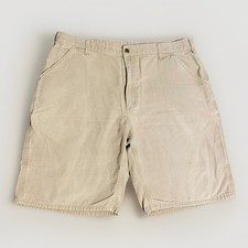 Carhartt B278 GKH Men Size 40 38x10 Canvas Utility Work Shorts Tan Beige Y2K