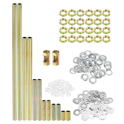 1/8IP Thread 6 Size Lamp Pipe Kit with Lock Nuts Washers, 2 Set Fasteners Assort