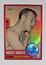Mickey Mantle MMS17 Red Refractor /99 Topps Mantle Story #49/99 MINT RARE