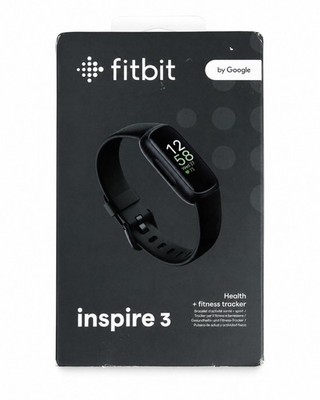 Fitbit Inspire 3 - Health Fitness Tracker Black Case Midnight Zen Band S/L Open