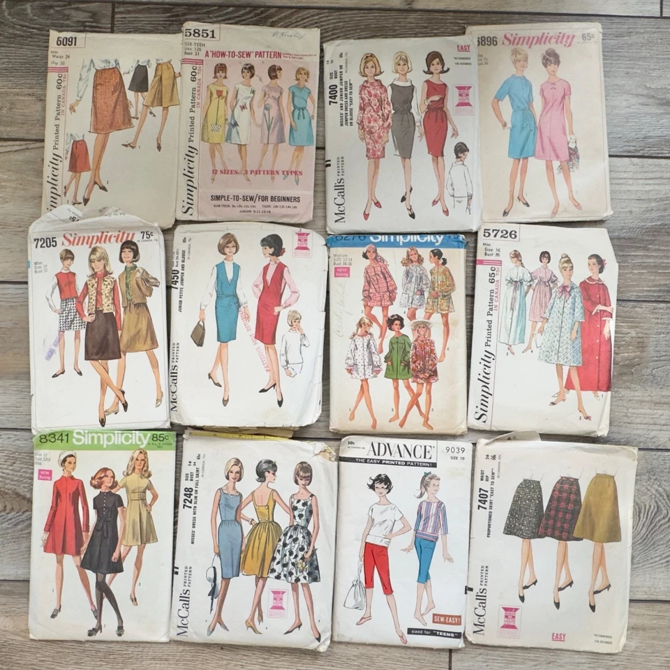 Lote De Colección De Patrones De Costura Usados De Múltiples Fabricantes Lote De 48 Leer Foto 2 de 4