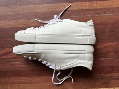 Beckett Simonon Casual Sneakers White Leather Low Top Mens Size 8.5