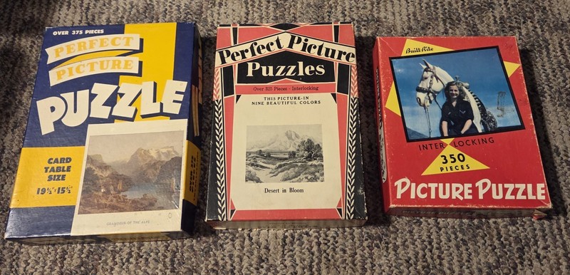 Three Vintage Puzzels 1940's or 50's