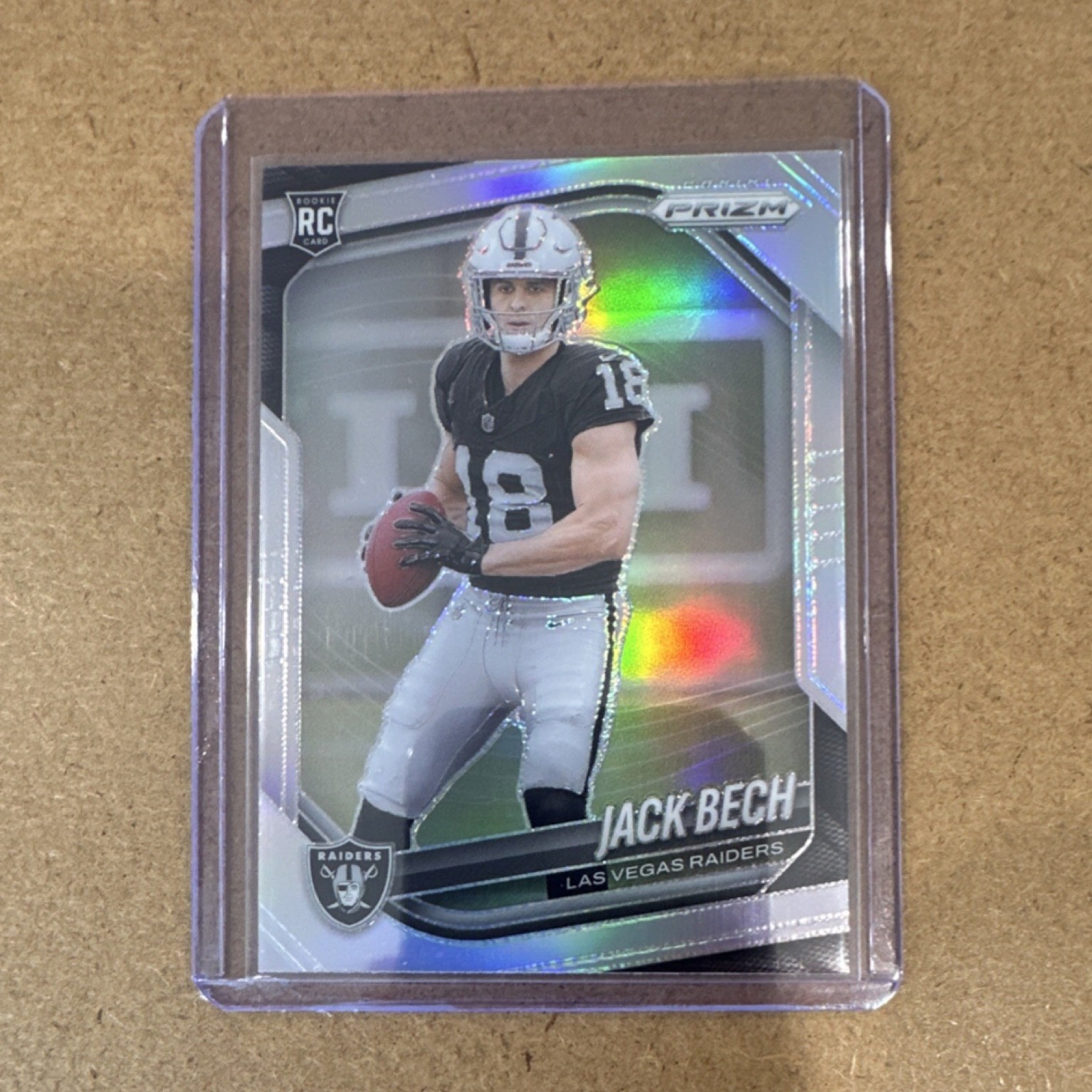 2025 Panini Prizm Jack Bech Rookie #346 Las Vegas Raiders NFL Football Card