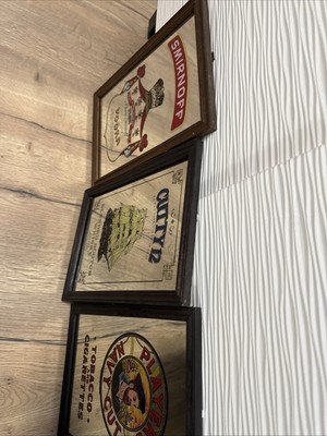 Vintage Werbespiegel Set: smirnoff & Cutty 12 und  Players navy   Klassische Bar