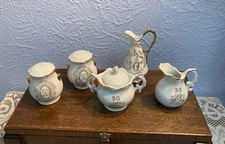 50th Golden Anniversary Mini Pitcher, Salt/Pepper Shakers, Creamer/Sugar~Japan
