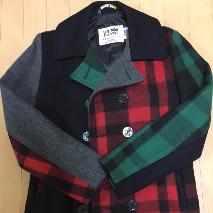 Rare Schott Peacoat Crazy Pattern - image 2
