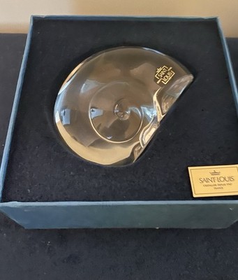 Paperweight Cristal St Louis Nautilus Shell France NIB New in Box