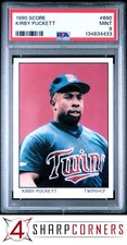 1990 SCORE #690 KIRBY PUCKETT TWINS HOF PSA 9