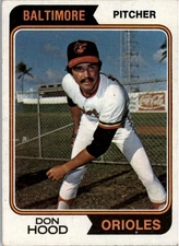 1974 Topps #436 Don Hood RC - EX
