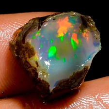 Specimen Crystal Welo Fire Natural Ethiopian Opal Rough OO 10.5 Ct. 14X12X8 mm