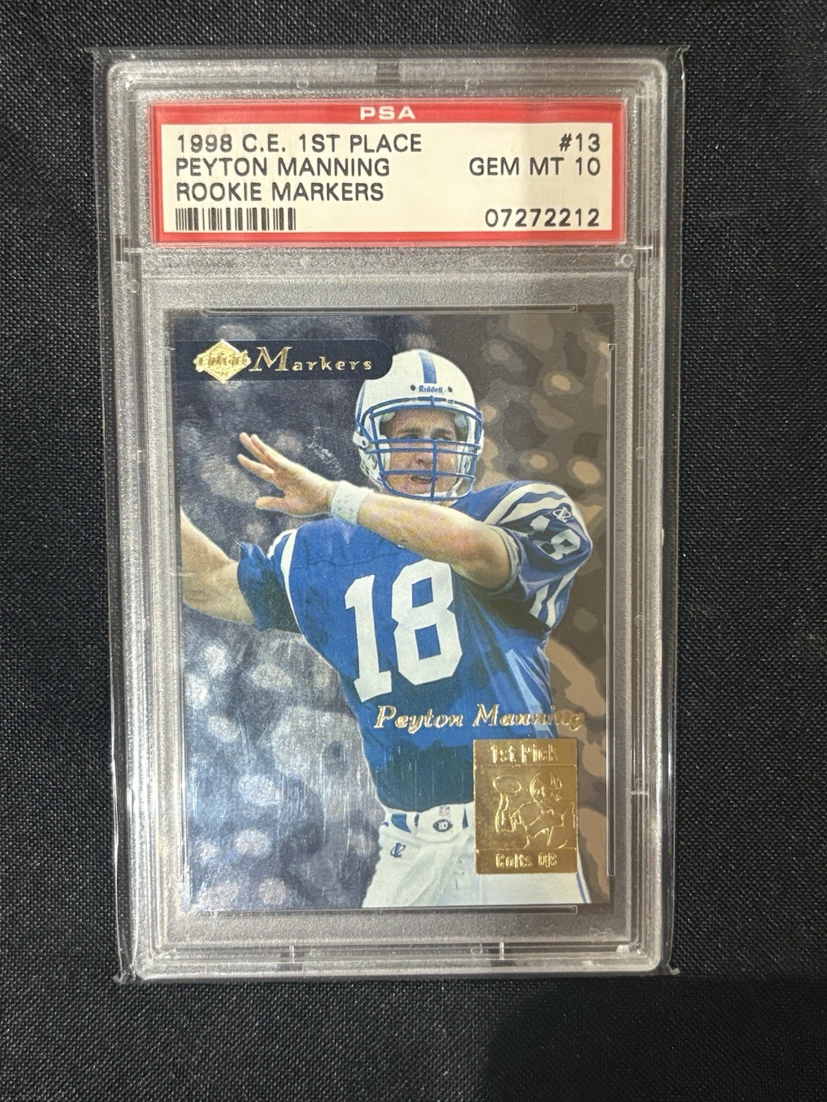Peyton Manning Collector's Edge 1st Place Rookie Markers #13 Rookie Markers
