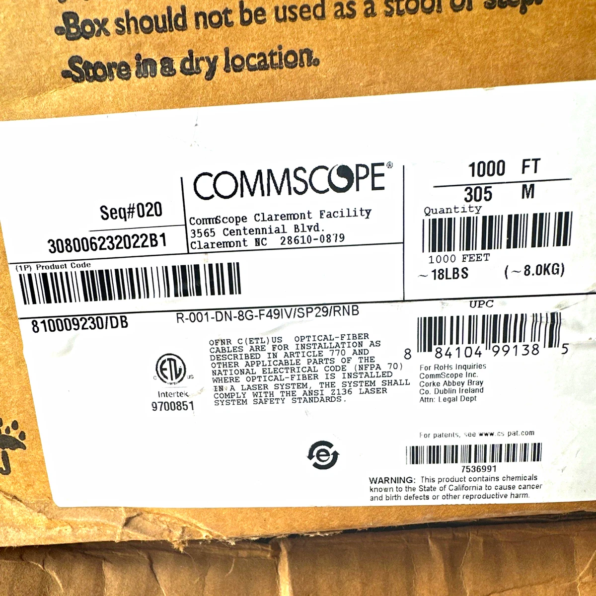 CommScope None (Raw Fiber) Single-Mode Optical Fiber Cables for