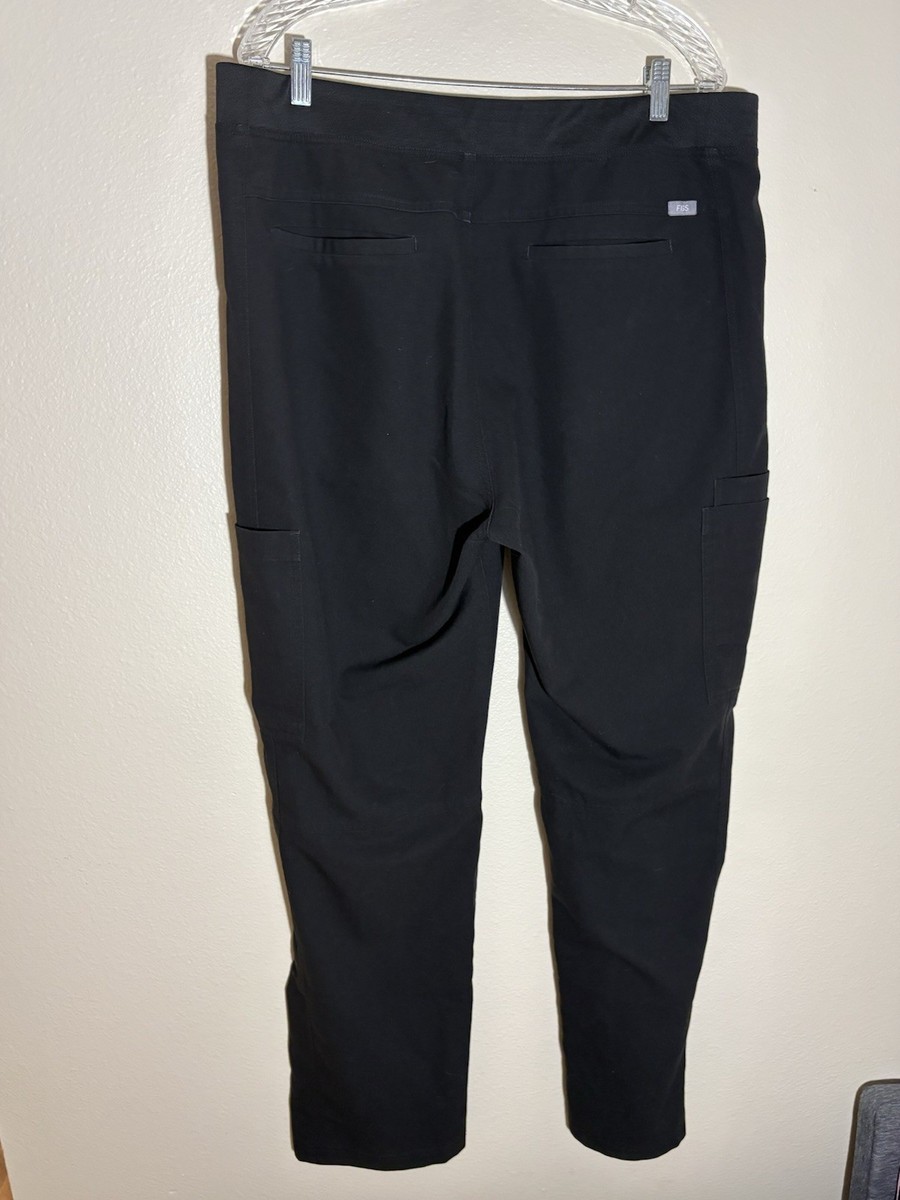 FIGS Technical Collection Scrub Pants Black XXL Unisex Medical Solid View 2