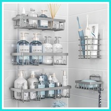 5 Pack Shower Caddy Organizer Rack Shelf for Inside Shower, Self Adhesive Bat...