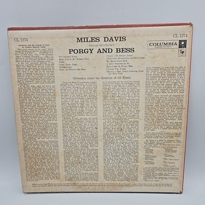 Miles Davis - Porgy & Bess - CL 1274 Vinyl Record Mono 1959 Press