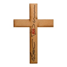 THE OMEN: Harvey Stephens Signed Wooden Crucifix Cross +  ACOA WITNESSED