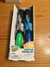 Play Right Light Up Sword Toy Weapon Set of 2 Age 3 - NOS