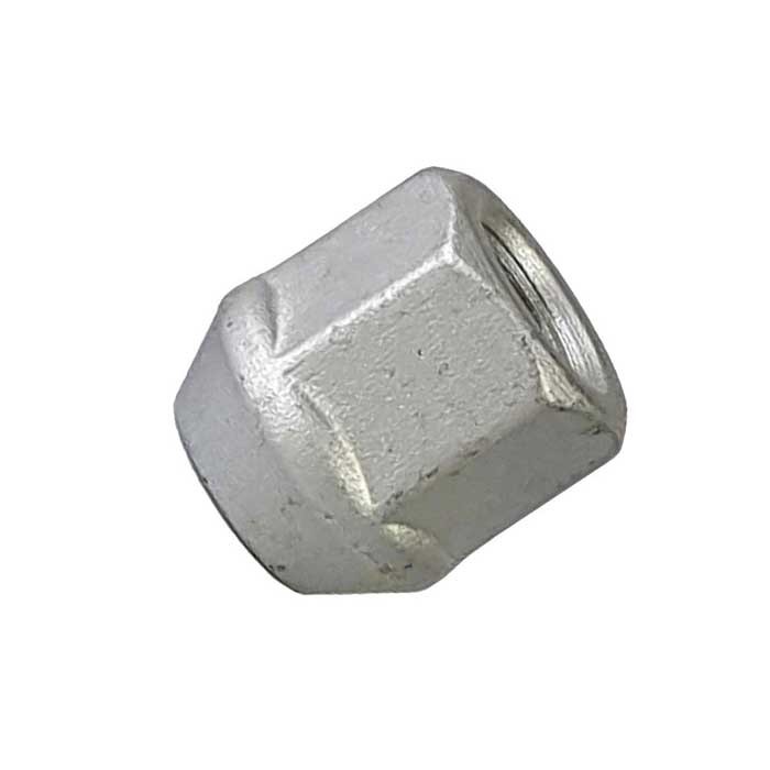 1x Open lug nut M12x1.5 tapered 60° silver for Dodge, Attitude II Lug Nut