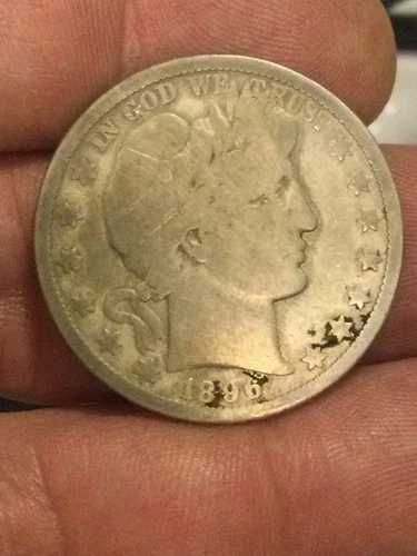 1896-O Barber Half Dollar 50C New Orleans cleaned low grade