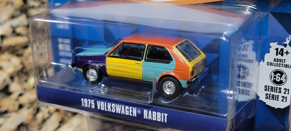 GREENLIGHT 1:64 1975 年大众兔子 Harlequin Tribute VDUB 系列 21 - 36120E — 第 4/4 张图片