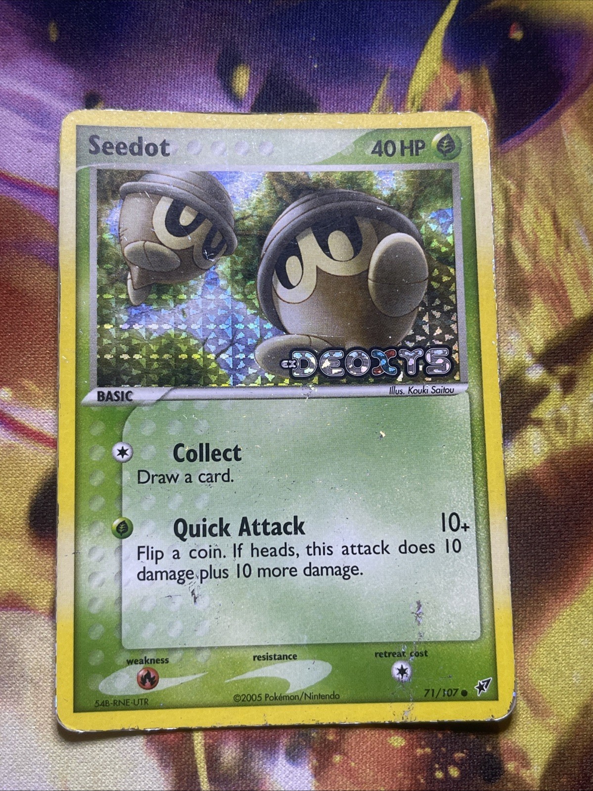 Pokemon TCG Seedot 71/107 Reverse Holo EX Deoxys HP-Mp