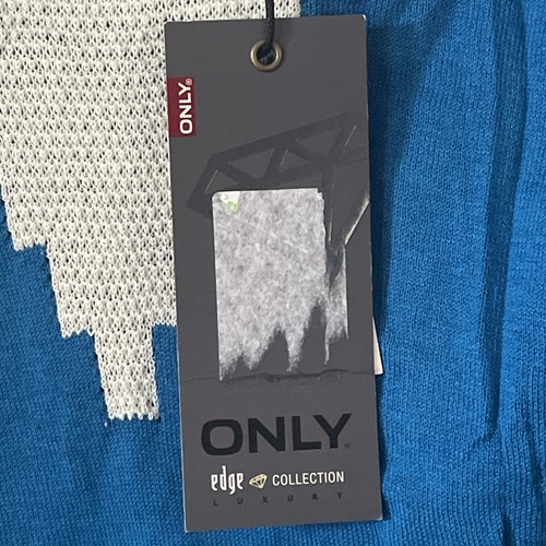 Only Love Collection Blue Knit Top 3/4th Sleeve Size M NWT Edge - Picture 5 of 10