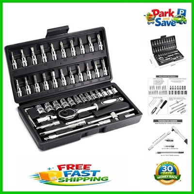 Professional 46PCS 1/4 Inch Drive Socket Set - Ideal for Auto and Home Repair