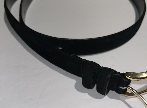 Amanda Smith L Genuine Leather Suede Black Belt Vinyl Lined 30”-34” 7/8” Wide - Picture 6 of 13