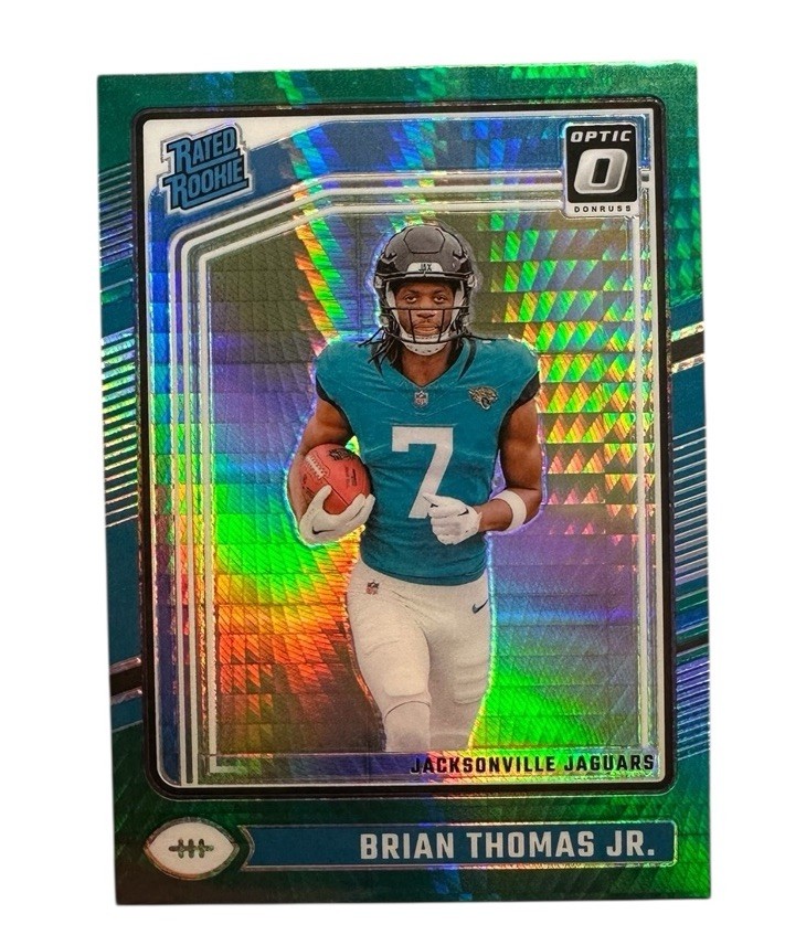 2024 Panini Donruss Optic Brian Thomas Jr. Green Hyper Rated Rookie #214 Jags RC